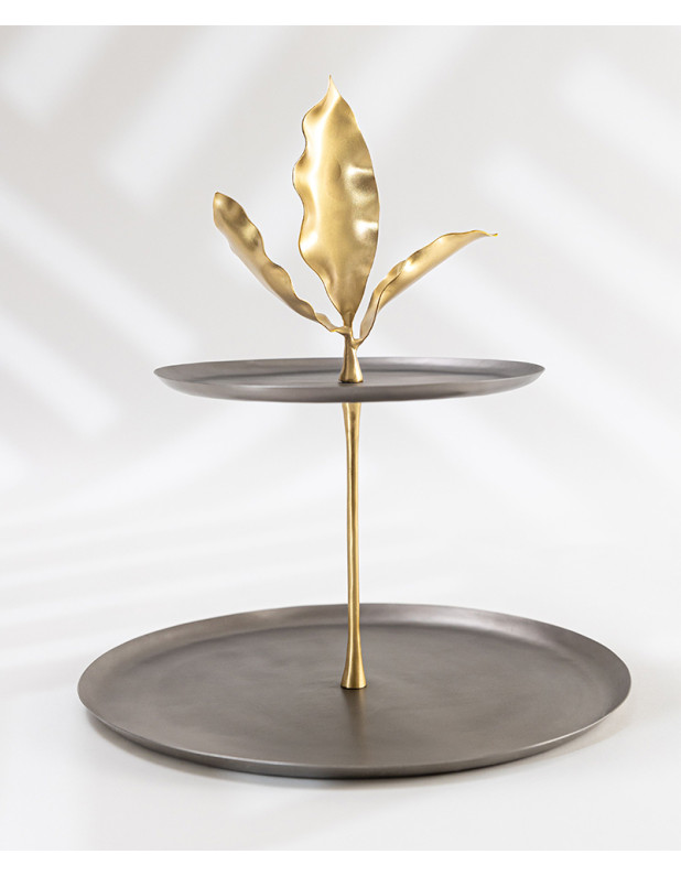 Soft Leaf two-tier platter 